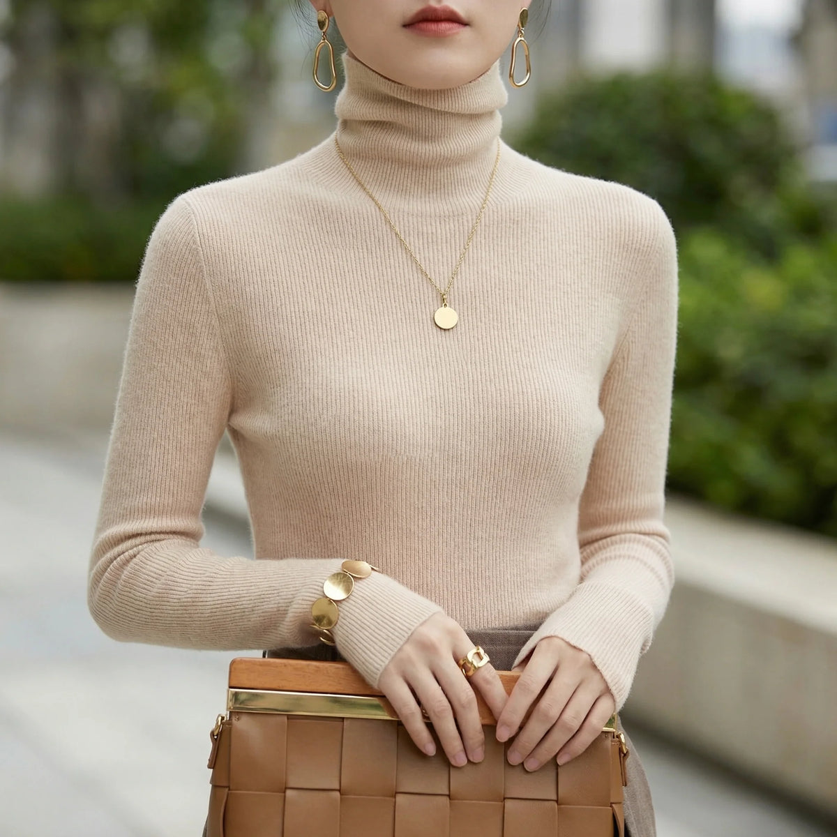 Aveline Unisex Turtleneck Sweater | Soft Wool-Look, Fitted Design 1