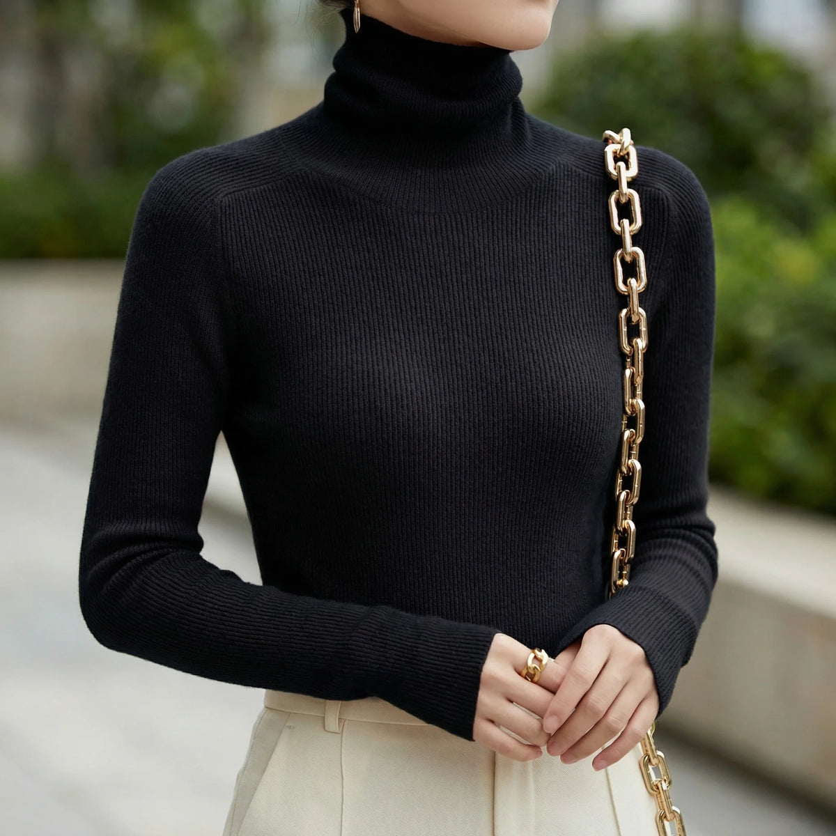 Aveline Unisex Turtleneck Sweater | Soft Wool-Look, Fitted Design 6
