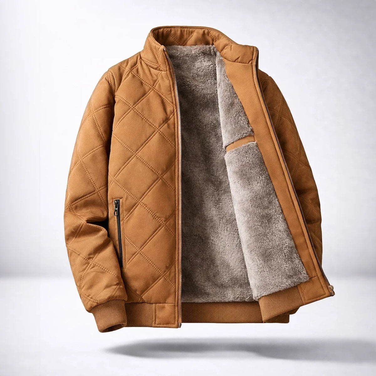 Caden Men's Jacket | Diamond-Quilted, Fleece-Lined Winter Coat 0