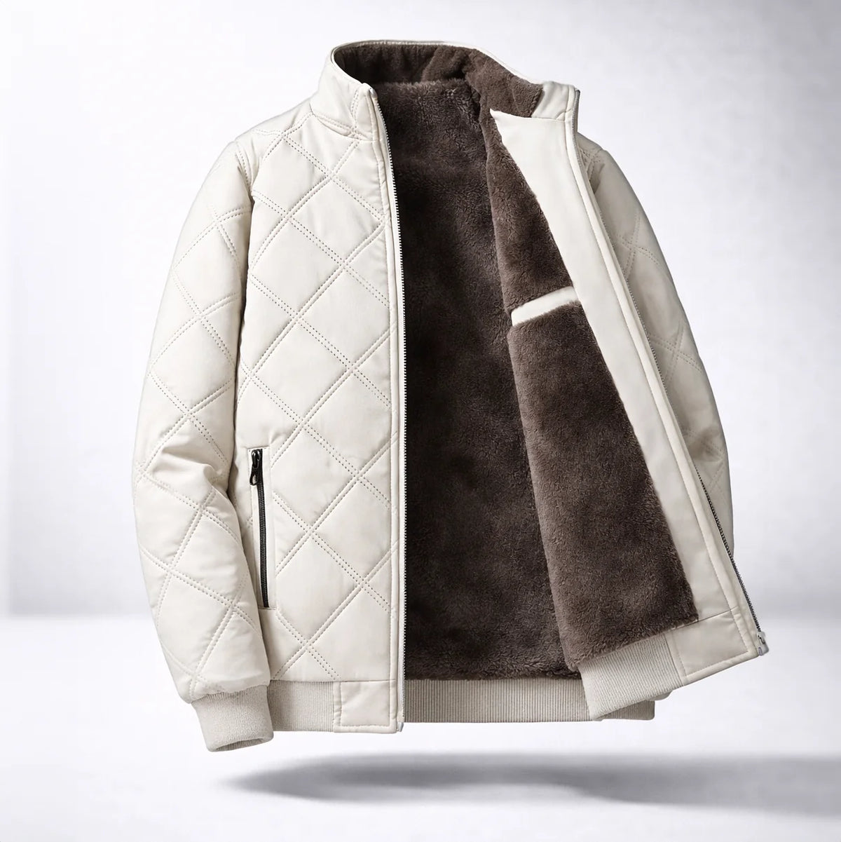 Caden Men's Jacket | Diamond-Quilted, Fleece-Lined Winter Coat 1