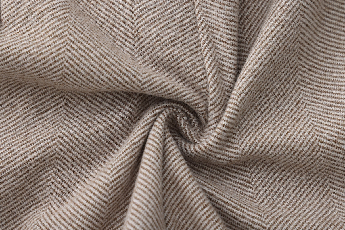 Caden Men's Trousers | Brushed Herringbone Fabric, Tapered Cut 4