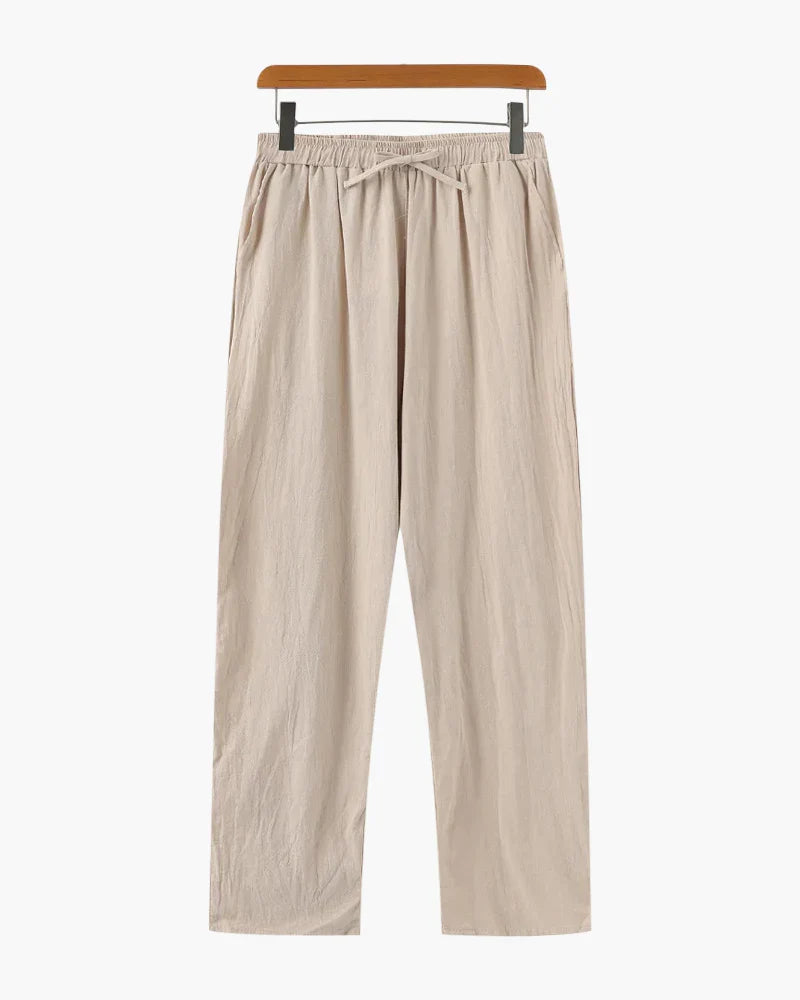 Caden Women's Linen Pants | Lightweight Lace-Up Front, Relaxed Fit 0