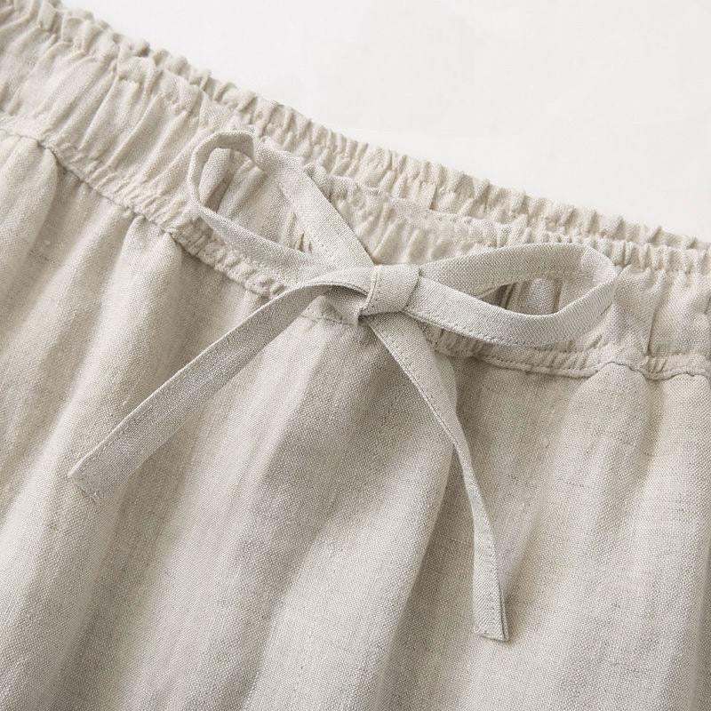 Caden Women's Linen Pants | Lightweight Lace-Up Front, Relaxed Fit 5