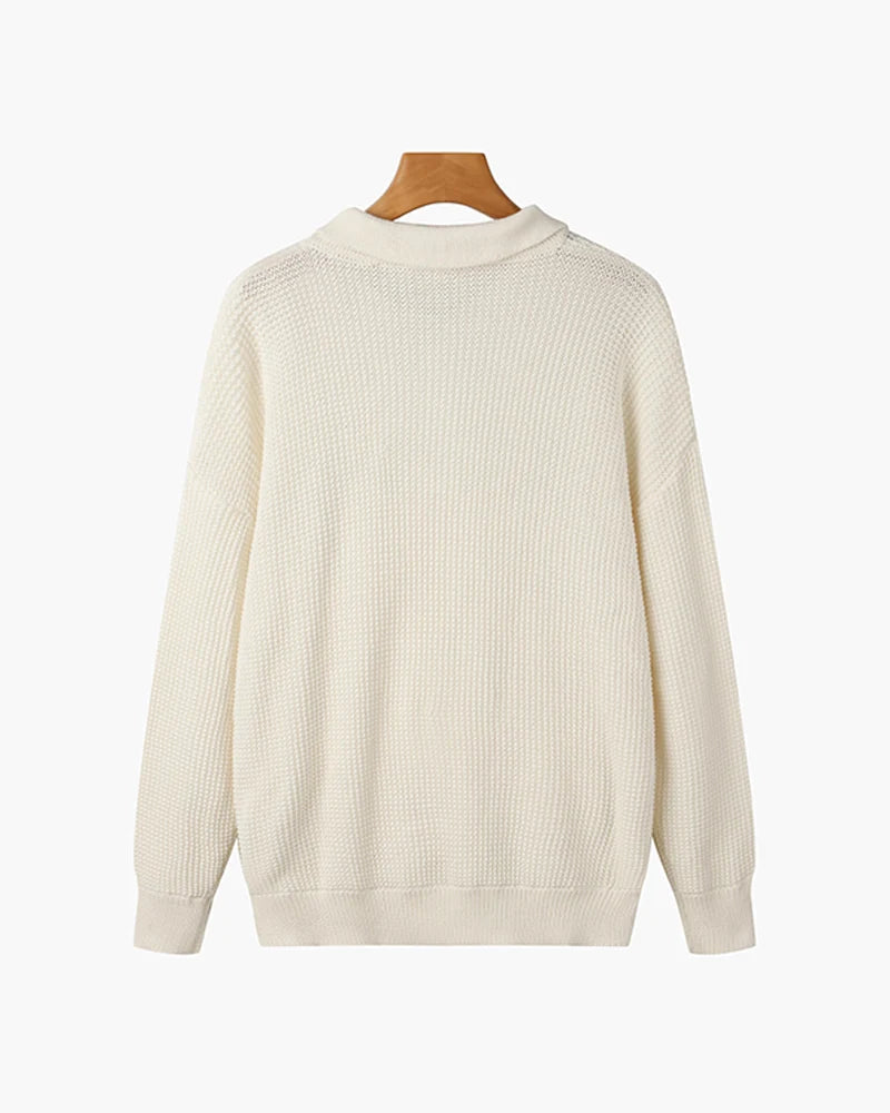 Gavin Men's Half Zip Sweater | Cotton Knit, Classic Fit 2