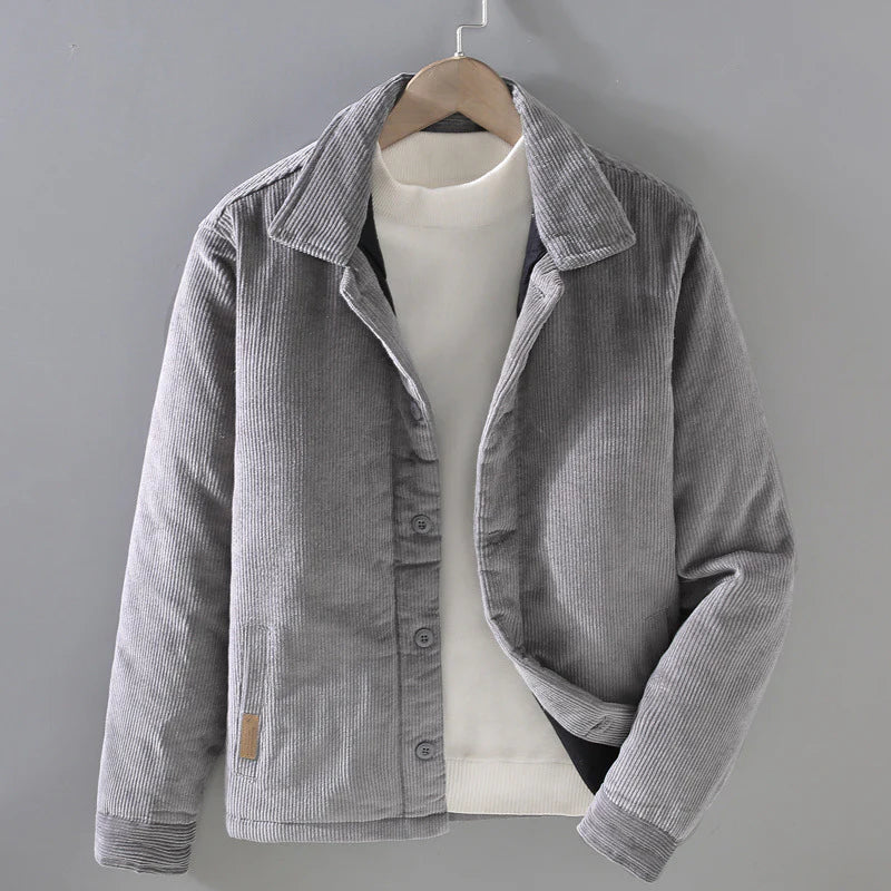 Kara Men's Jacket | Fine Wale Corduroy, Button Front Closure 1