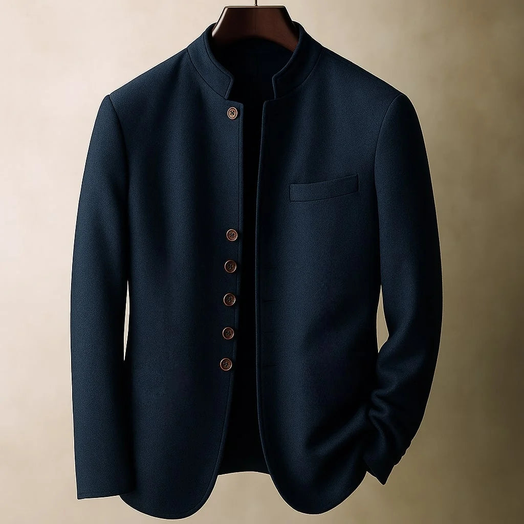 Maverick Men's Jacket | Wool-Look, Stand-Collar, Five-Button Closure 1