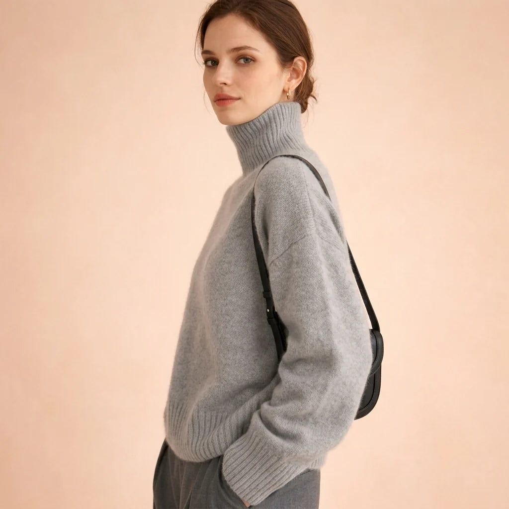 Nara Unisex Turtleneck Sweater | Soft Wool-Look Fabric, High Neck 5