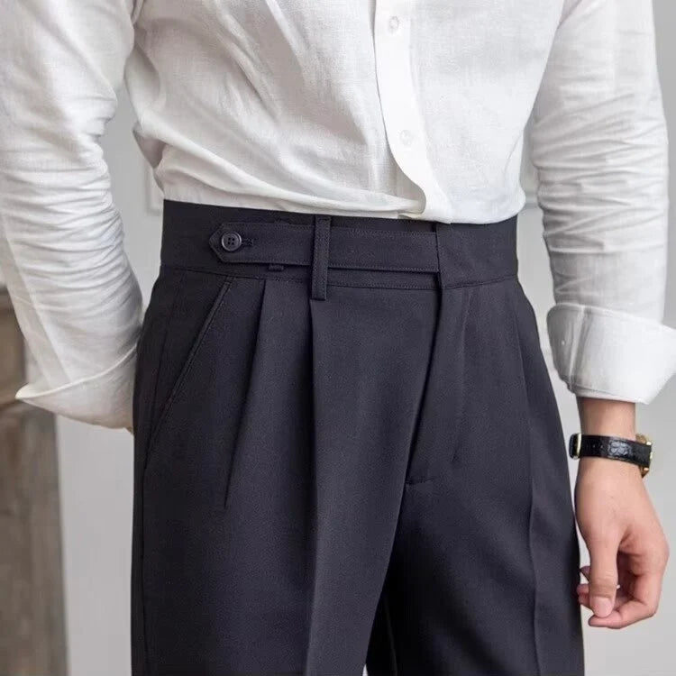 Paxon Men's Trousers | Tailored Fit, Adjustable Buckle, Smooth Fabric 4