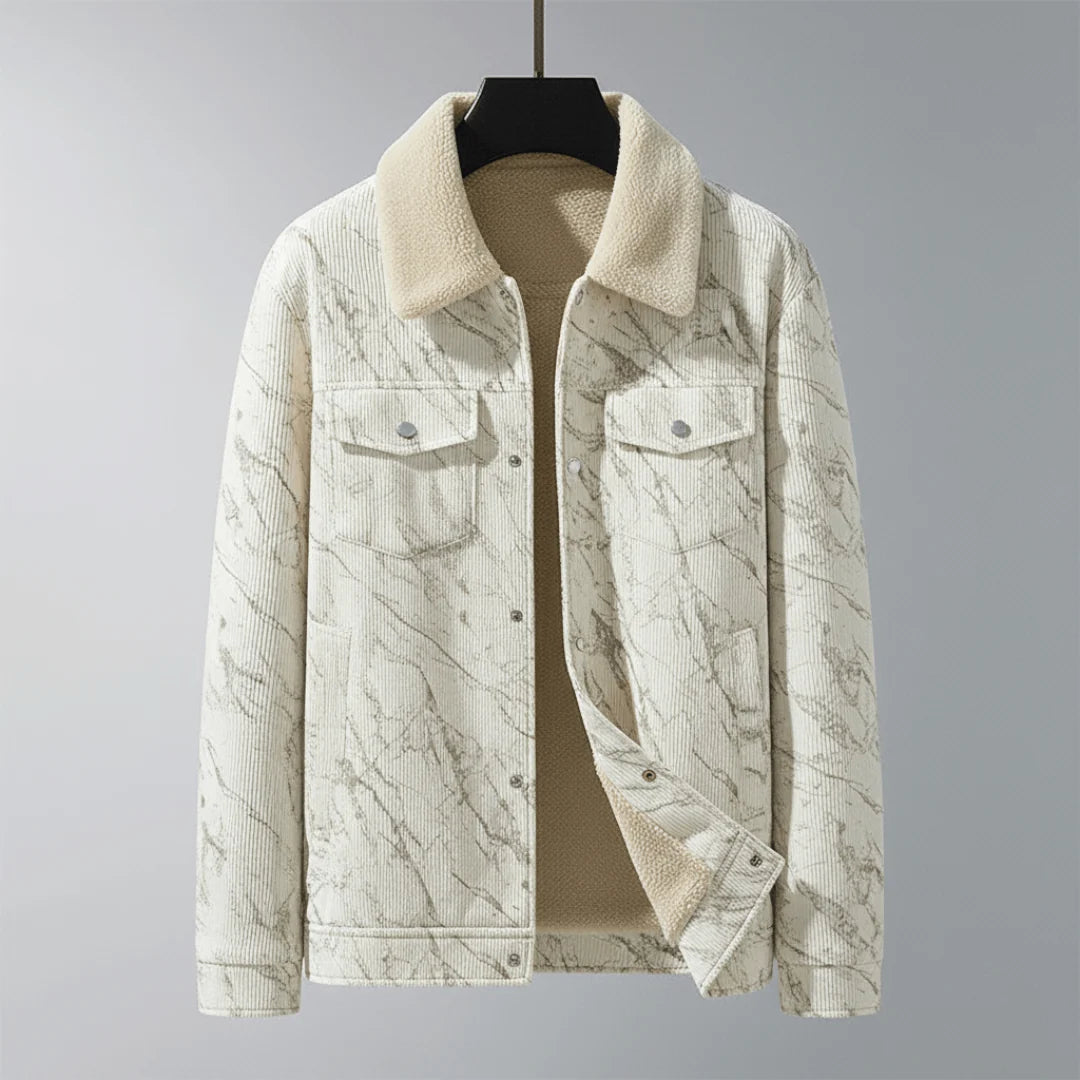 Rylan Men's Corduroy Trucker Jacket | Fleece-Lined, Snap-Button Front 3