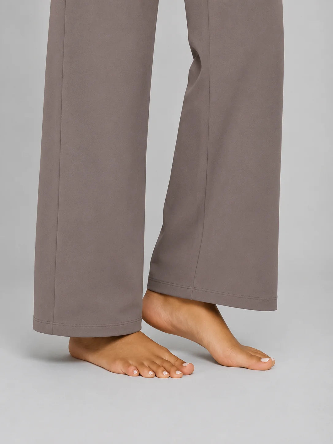Knit Trousers with a Wide Waistband and Patch Pockets