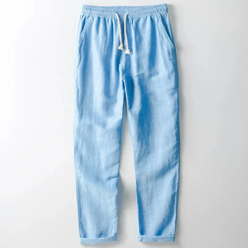 Sable Men's Linen Pants | Adjustable Lace-Up Front, Relaxed Fit 1