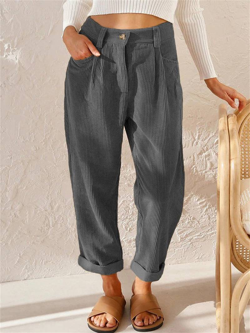 Sorin Men's Corduroy Pants in relaxed fit, made from soft cotton woven fabric, ideal for casual wear and comfort. 2