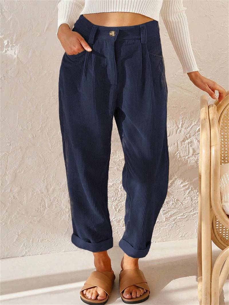 Sorin Men's Corduroy Pants in relaxed fit, made from soft cotton woven fabric, ideal for casual wear and comfort. 4