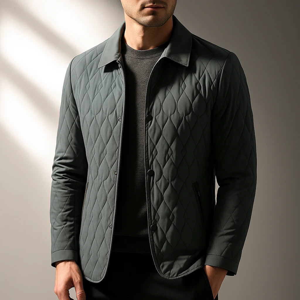 Aiden Men's Jacket | Lightweight Quilted Shell, Plush Lining 1