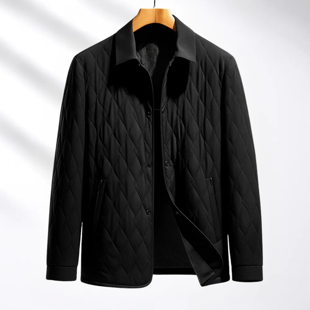 Aiden Men's Jacket | Lightweight Quilted Shell, Plush Lining 4