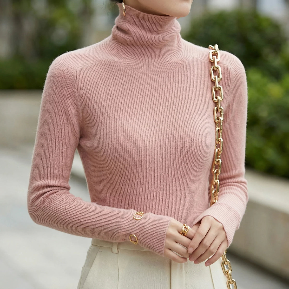 Aveline Unisex Turtleneck Sweater | Soft Wool-Look, Fitted Design 3