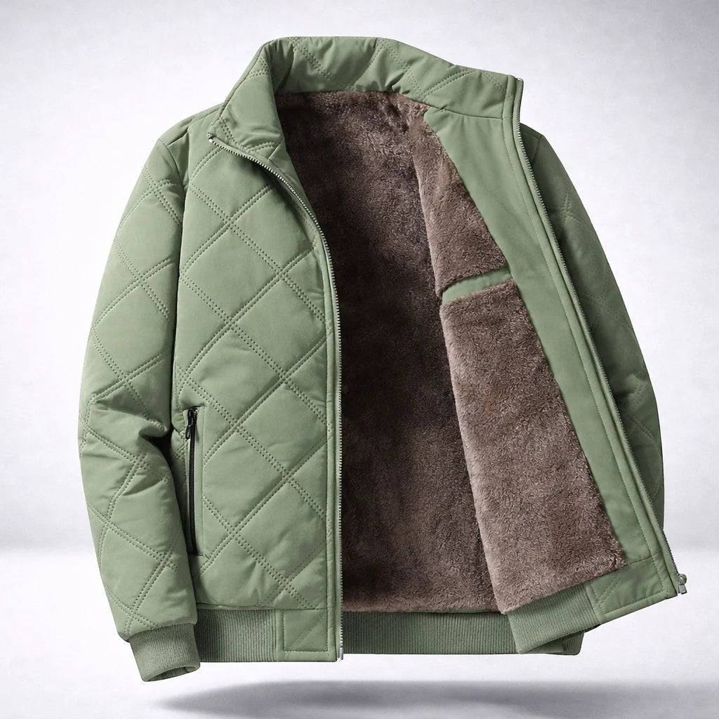 Caden Men's Jacket | Diamond-Quilted, Fleece-Lined Winter Coat 2