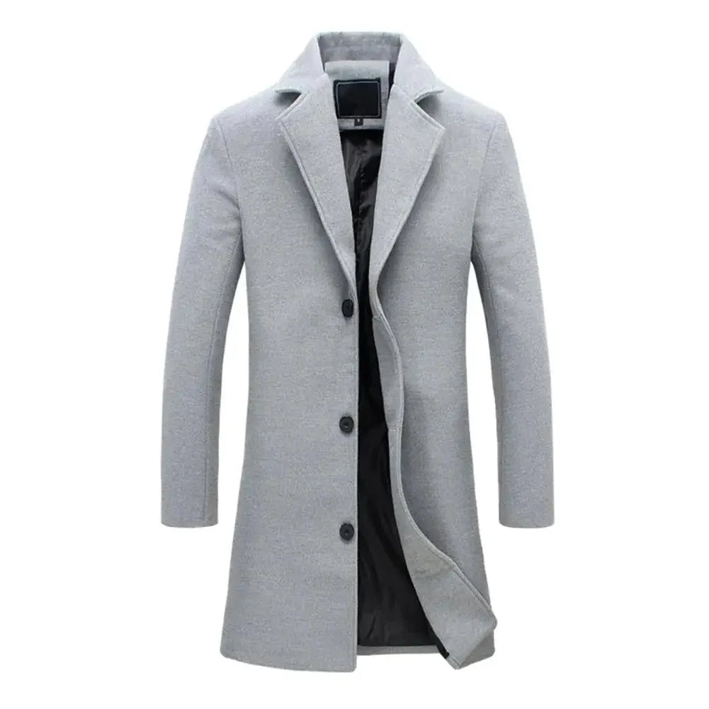 Caden Men's Overcoat | Wool-Blend, Full-Length 5