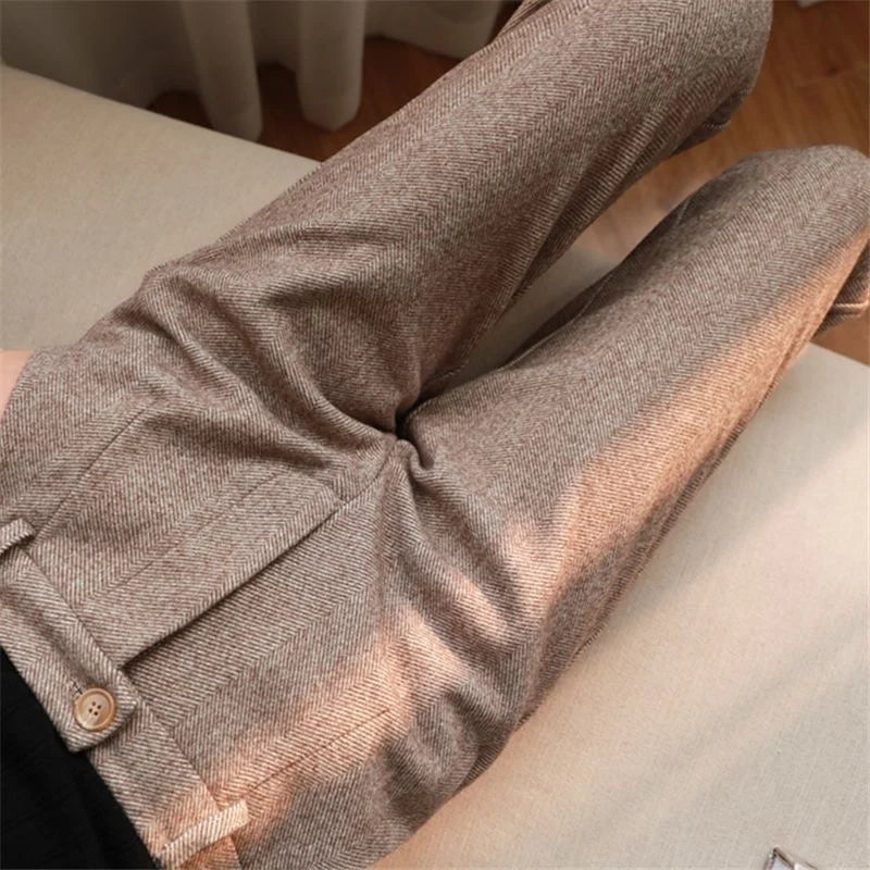 Caden Men's Trousers | Brushed Herringbone Fabric, Tapered Cut 6