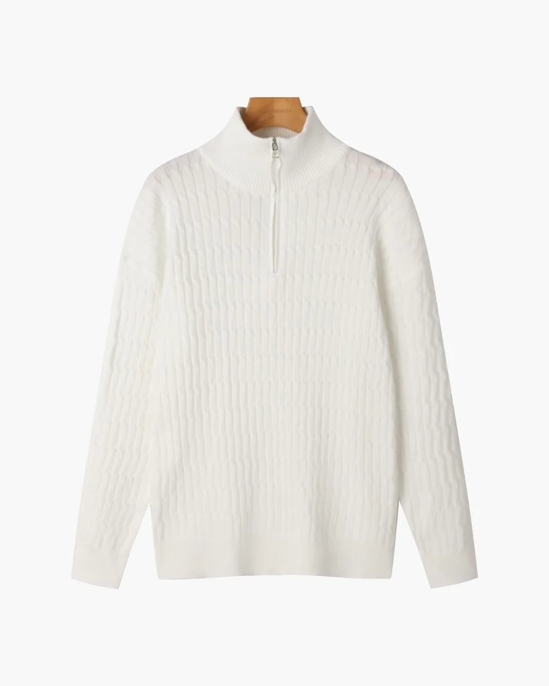 Galen Men's Half-Zip Sweater | Soft Cotton Cable Knit, Modern Classic 0