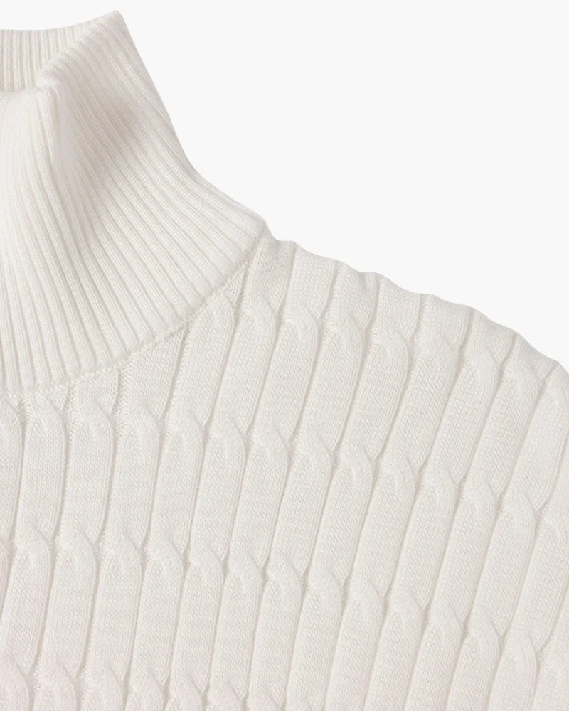 Galen Men's Half-Zip Sweater | Soft Cotton Cable Knit, Modern Classic 6