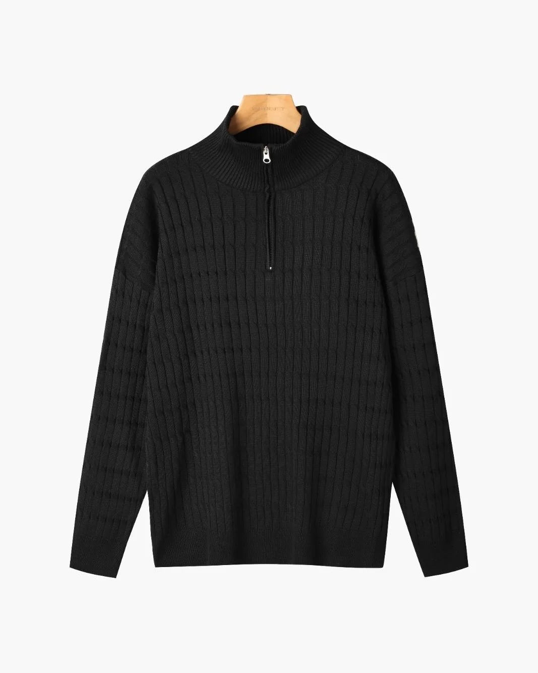 Galen Men's Half-Zip Sweater | Soft Cotton Cable Knit, Modern Classic 9