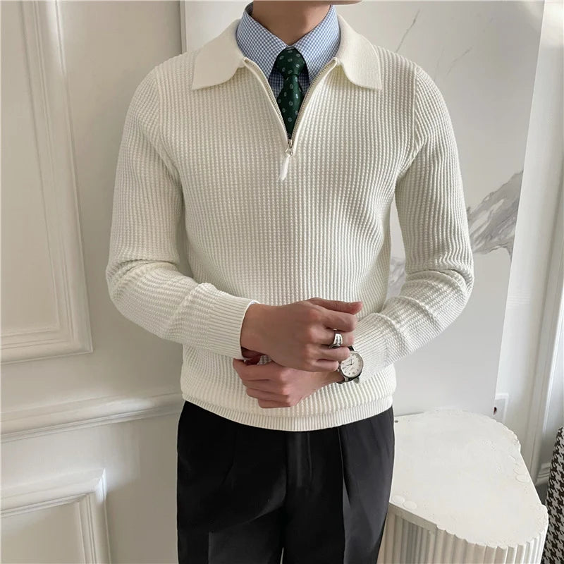 Gavin Men's Half Zip Sweater | Cotton Knit, Classic Fit 7
