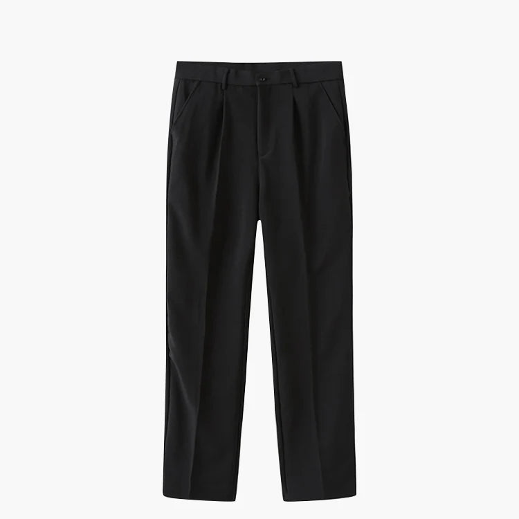 Gavin Men's Trousers | Fitted Cut, Pleated Detail 1
