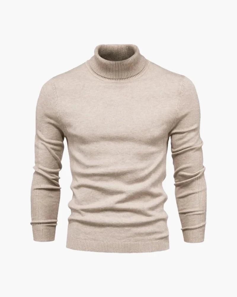 Jaxon Men's Turtleneck Sweater | Fine Merino Wool, Slim Fit 0