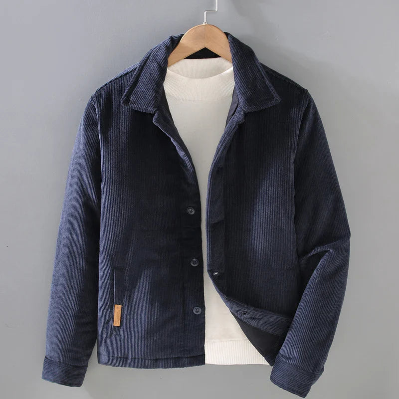 Kara Men's Jacket | Fine Wale Corduroy, Button Front Closure 0