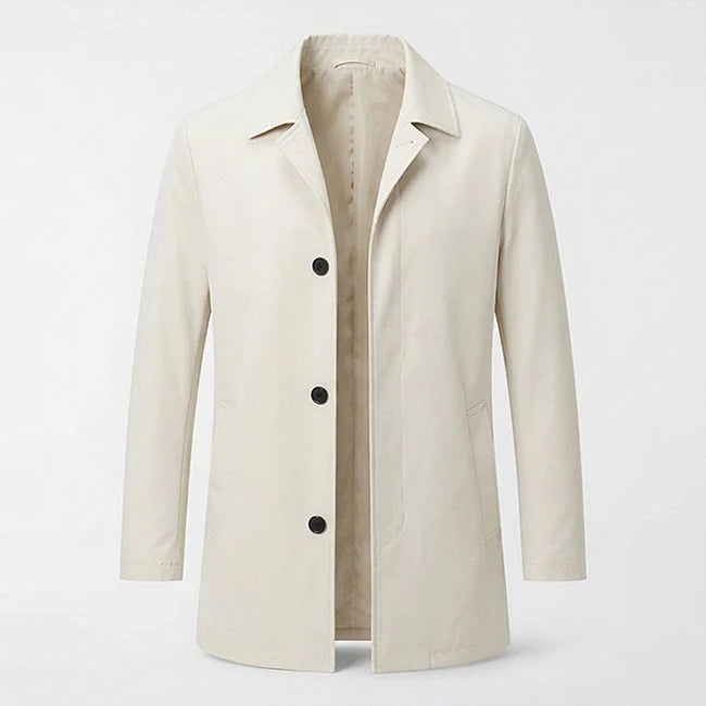 Maven Men's Trench Coat | Cotton-Rich Mid-Length, Classic Lapel, Lightweight 4