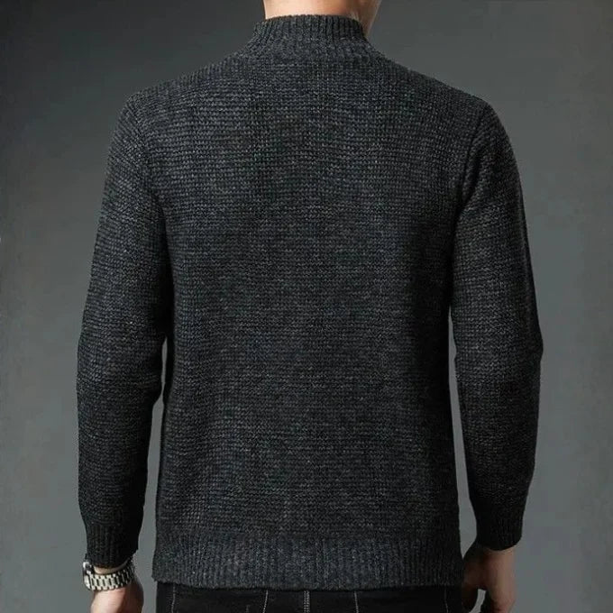 Maverick Men's Zip Jacket | Quilted Front Wool-Blend Sleeves 3