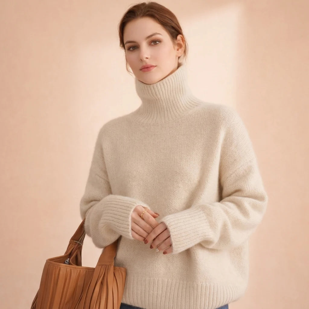 Nara Unisex Turtleneck Sweater | Soft Wool-Look Fabric, High Neck 0