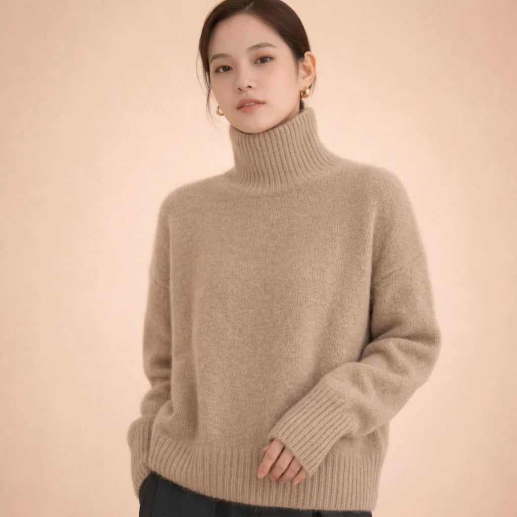 Nara Unisex Turtleneck Sweater | Soft Wool-Look Fabric, High Neck 2
