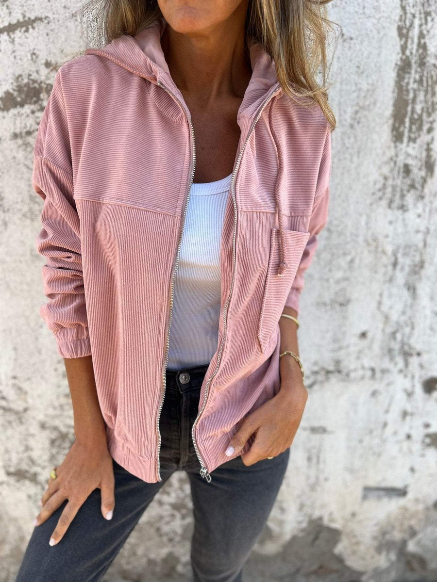 Oversized Quilted Jacket with a Hood and Full Zip Closure 2