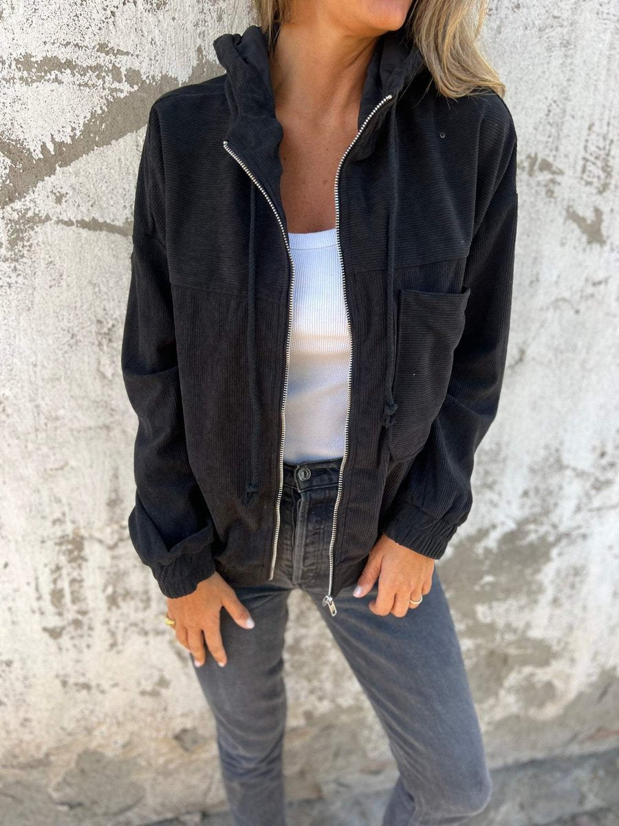 Oversized Quilted Jacket with a Hood and Full Zip Closure 3