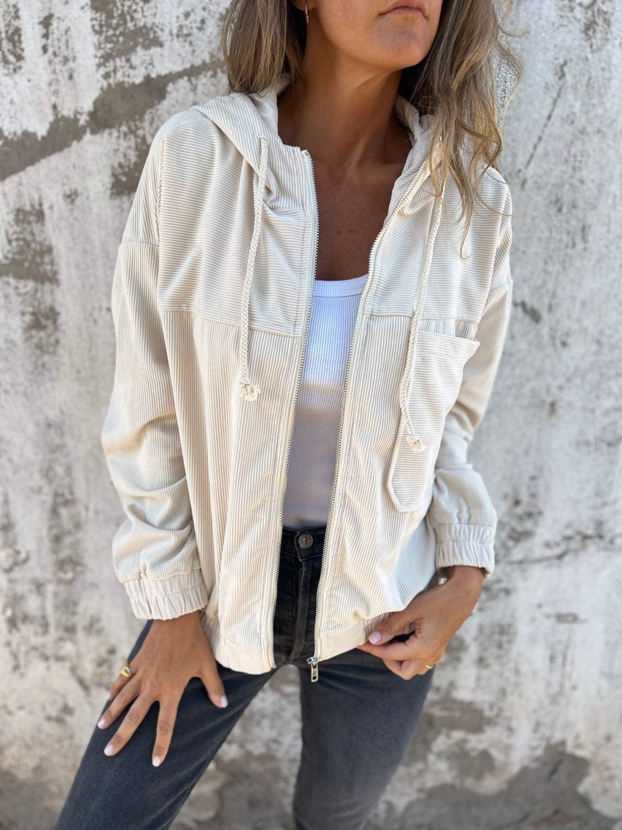 Oversized Quilted Jacket with a Hood and Full Zip Closure 4