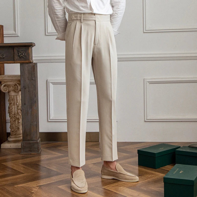 Paxon Men's Trousers | Tailored Fit, Adjustable Buckle, Smooth Fabric 0