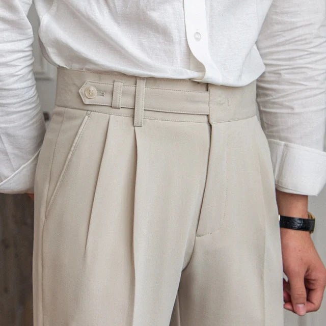 Paxon Men's Trousers | Tailored Fit, Adjustable Buckle, Smooth Fabric 1