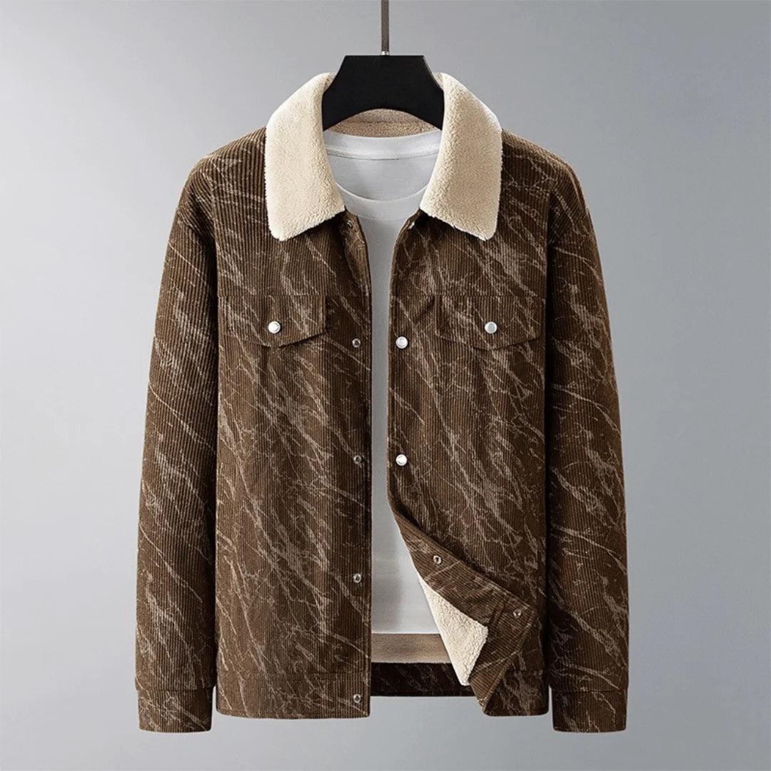 Rylan Men's Corduroy Trucker Jacket | Fleece-Lined, Snap-Button Front 2