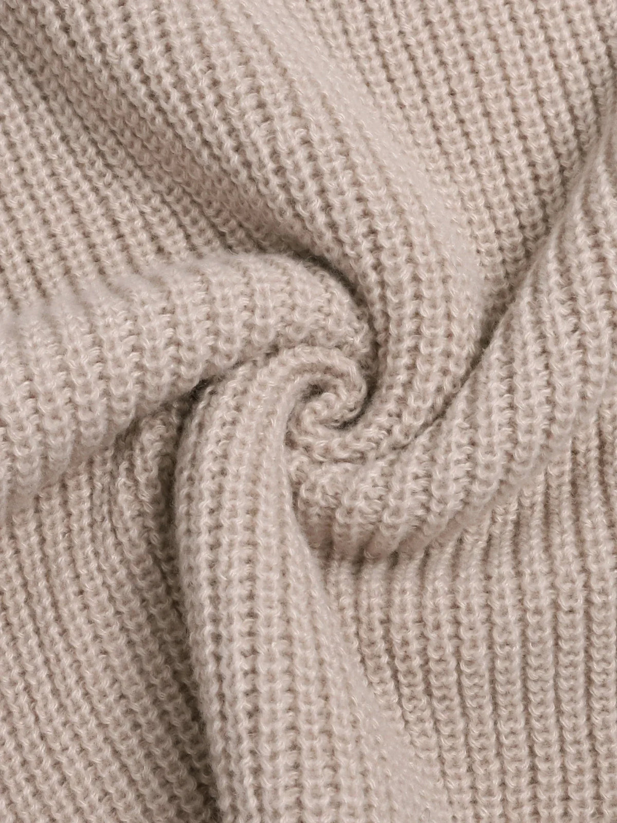 Chunky Rib Sweater with Balloon Sleeves and a Crew Neck