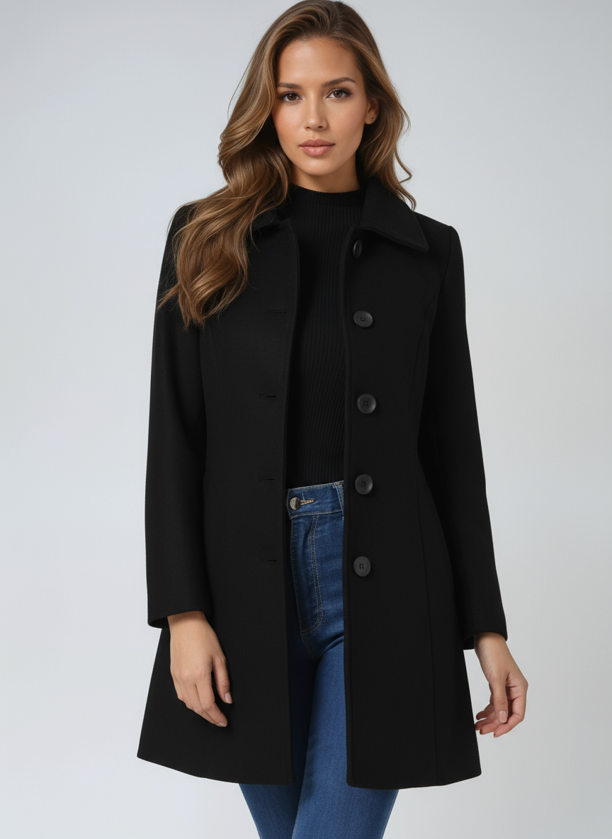 Tailored Trench Coat with a Classic Collar and Button Front 2