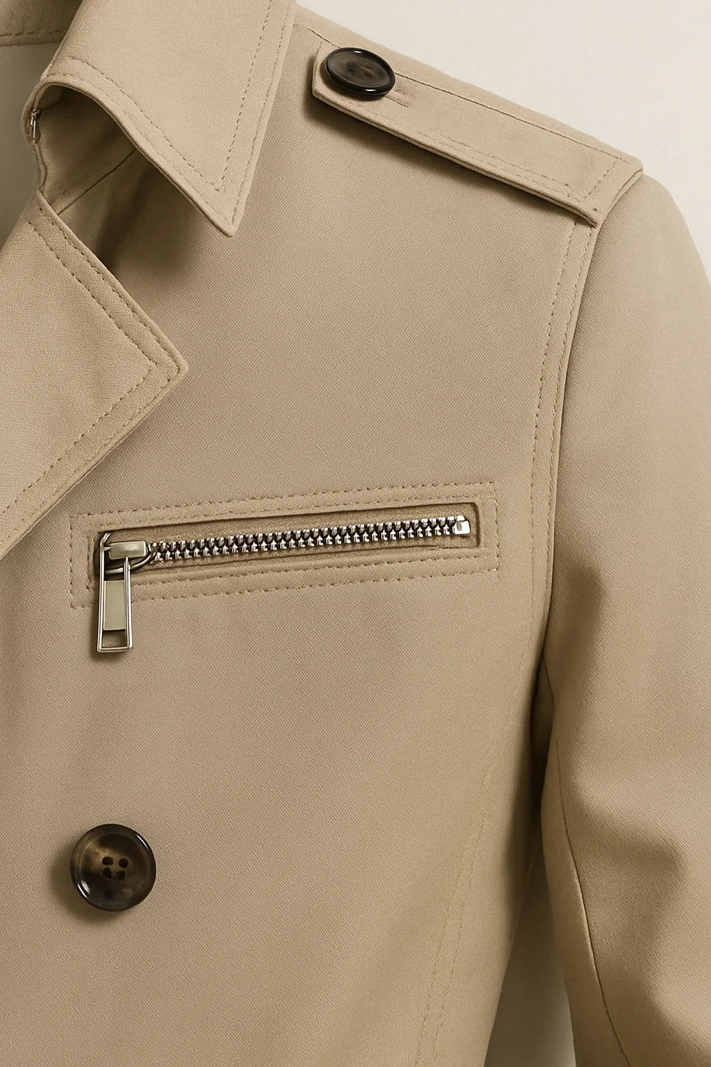 Talon Men's Trench Coat | Tailored Fit, Smooth Fabric, Belted Waist 2