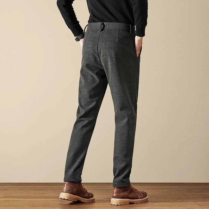 Vero Men's Trousers | Wool Blend, Slim Tapered with Double Front Pleats 3
