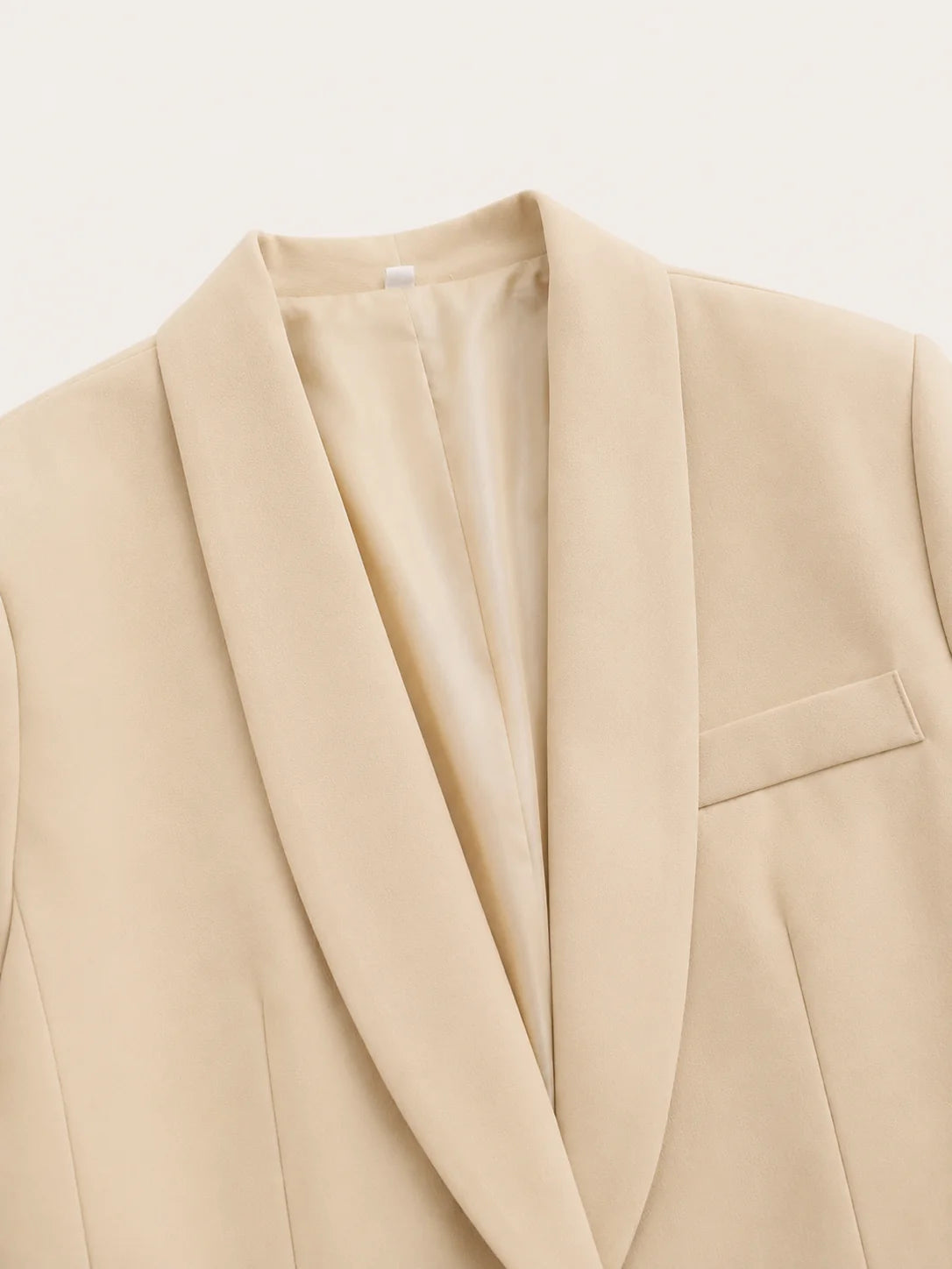 Shawl Collar Blazer and Wide Leg Trouser Set with a Tie Belt