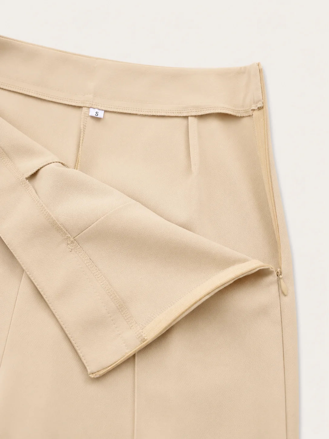 Shawl Collar Blazer and Wide Leg Trouser Set with a Tie Belt