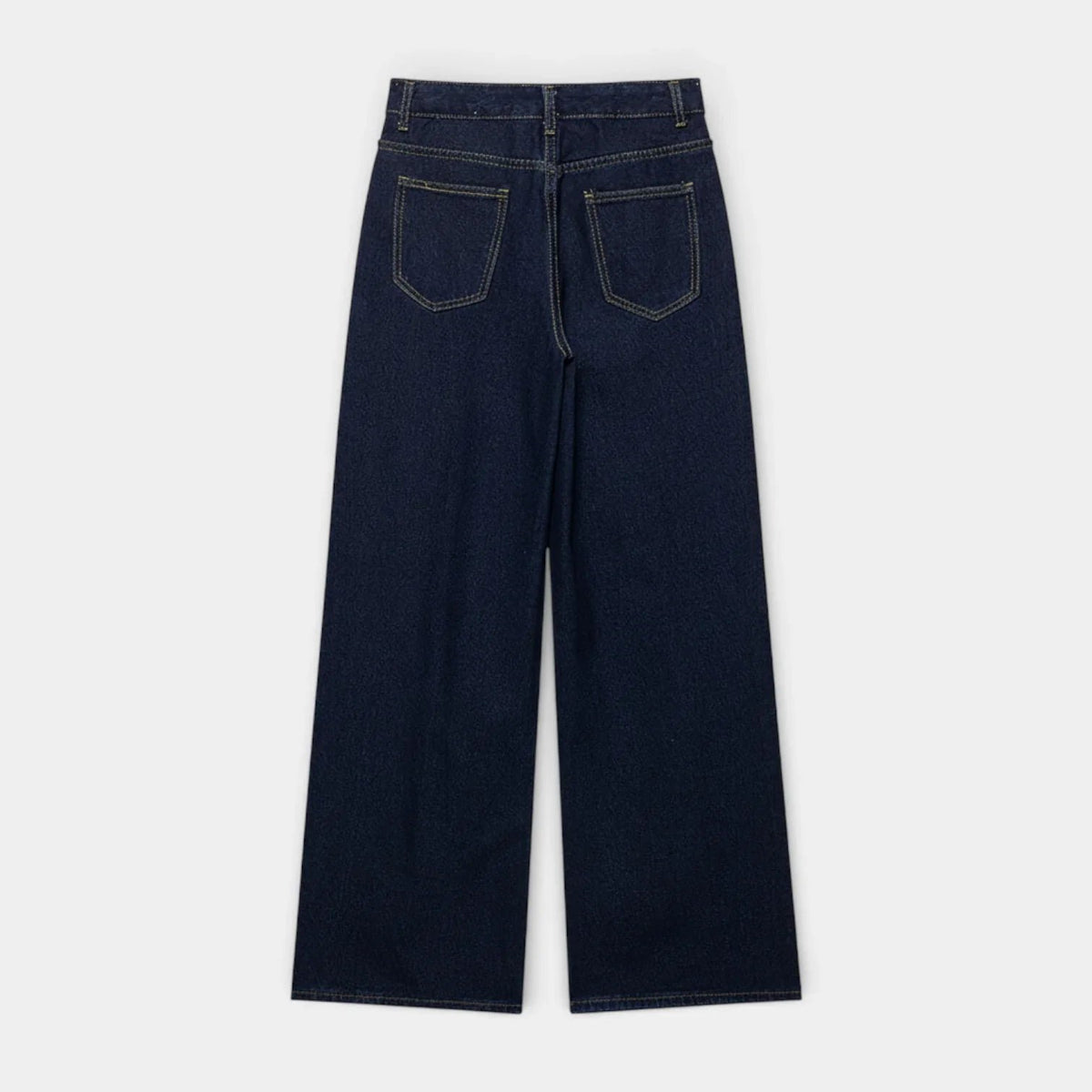 Denim Two-Piece Set with a Button Front Jacket and Straight Jeans
